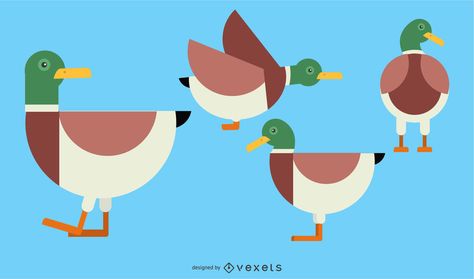 Duck Rounded Geometric Set #AD , #ad, #Affiliate, #Rounded, #Geometric, #Set, #Duck Duck Graphic Design, Animal Design Illustration, Duck Graphic, Duck Illustration, Holiday Homework, Duck Drawing, Duck Art, Summer Poster, Stained Glass Birds