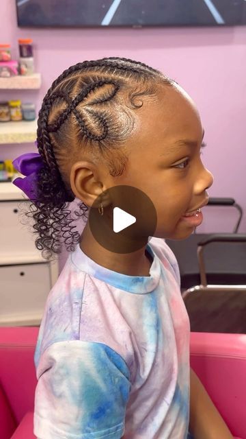 Kid Feed In Braid Styles, Cornrow Braids For Kids, Cornrow Styles For Kids, Kid Braid Styles, Hair Braider, Kids' Braids, Feed In Braid, Braids For Kids, Feeding Kids