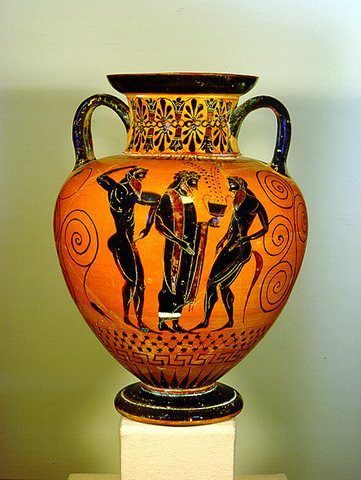 Black-Figure Vase Greek Civilization, Ancient Greek Pottery, Maya Art, Ancient Egypt History, Ancient Greek Art, Greek Pottery, Greek Vases, Black Figure, Ancient Pottery