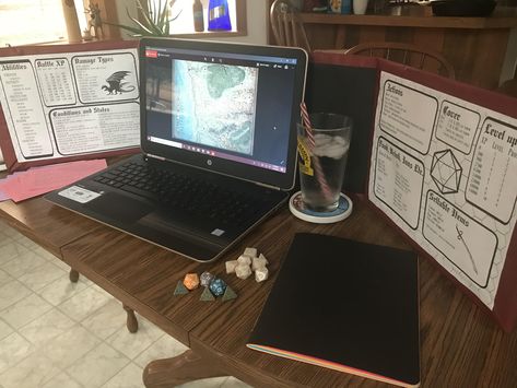 Waterdeep Dnd, Dm Setup, Nerd Core, Dnd Aesthetic, Dnd Table, Rpg Table, Dm Screen, Dnd Items, Armie Hammer