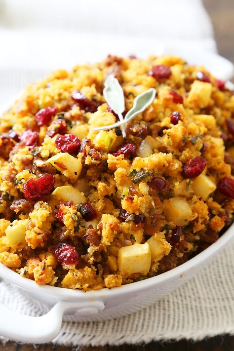 Stuffing With Apples And Cranberries, Cranberry Cornbread Stuffing, Best Cornbread Stuffing Recipe, Cornbread Stuffing With Sausage, Stuffing With Apples, Cranberry Cornbread, Cornbread Dressing With Sausage, Stuffing With Sausage, Apple Stuffing