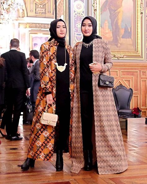 Model Outer, Boho Formal, Mode Batik, Outer Batik, Moslem Fashion, Model Gamis, Mode Kimono, Muslimah Dress, Batik Fashion