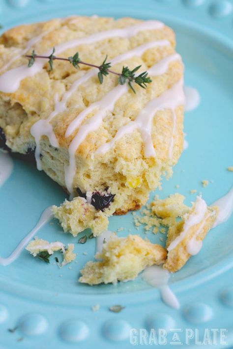 Use a fork or bite right into these delightful and easy-to-make Blueberry & Lemon-Thyme Scones! Need Lemon-Thyme? Go to www.ravenmoonemporium.com to order an ounce to delight your tastebuds. Lemon Thyme Uses, Recipes Using Thyme, Lemon Thyme Recipes, Thyme Scones, Thyme Recipes, Lemon Thyme, Herb Farm, Homemade Buttermilk, Lemon Dessert Recipes