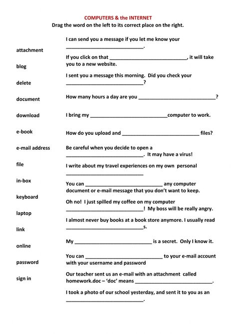 Technology Worksheets, Classroom Consequences, Technology Vocabulary, Computer Lab Lessons, Worksheet For Class 2, Computer Course, Classroom Incentives, Teaching Computers, Computer Lessons