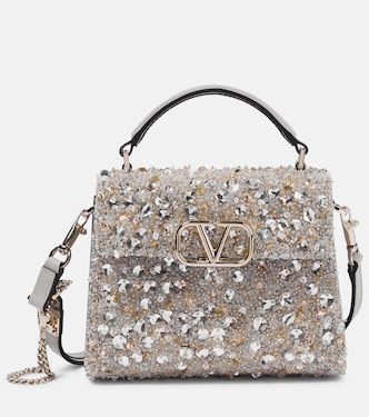 Valentino Garavani Bags for Women | Mytheresa Cristal Bag, Valentino Bag, Valentino Garavani Bag, New Money, Rock Girl, Embroidery Bags, Quilted Handbags, Mini Tote Bag, Metal Accessories