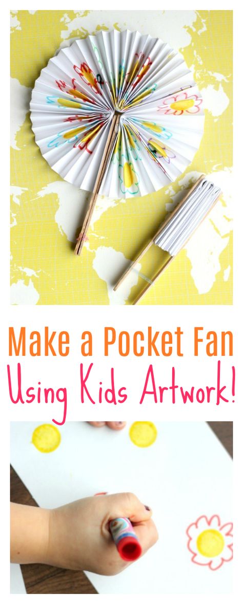 Diy Pocket, Summer Camp Crafts, Simple Artwork, Paper Fan, Diy Papier, Harry Potter Crafts, Popsicle Stick Crafts, Creative Craft, Crafts For Kids To Make