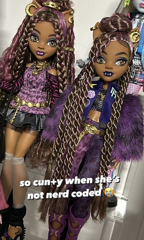 Clawdeen Wolf Redesign, G3 Clawdeen Restyle, Monster High Gen 3 Restyle, Clawdeen Restyle, Doll Hairstyles Monster High, Monster High G3 Restyle, Monster High Dolls G3, Monster High Room, Monster High Toys