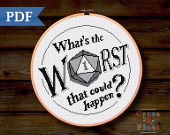 Cross Stitch Dungeons And Dragons, Critical Role Cross Stitch, Dnd Cross Stitch Patterns Free, D&d Cross Stitch, Nerdy Cross Stitch Patterns, Dnd Cross Stitch, Crafting Hobbies, Geeky Cross Stitch Patterns, Geeky Cross Stitch