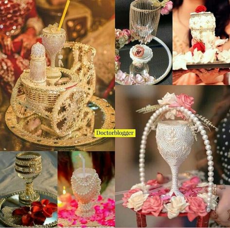 Dood Pilai Glass Ideas, Dhood Pilai Glass Decoration Ideas, Doodh Pilai Glass Ideas Pakistani, Doodh Pilai Glass Ideas Diy, Pakistani Mehndi Decor, Doodh Pilai, Nikkah Decor, Bride Fashion Photography, Casual Wedding Decor