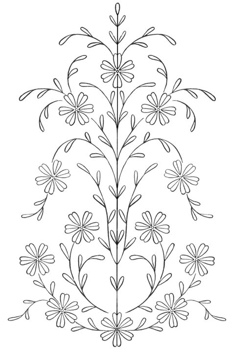 Vintage Crewel Embroidery Patterns, Historical Embroidery Patterns, Hungarian Embroidery Pattern, Vintage Style Embroidery, Vintage Embroidery Patterns, Crewel Embroidery Patterns, Ideas Embroidery, Pola Bordir, Hungarian Embroidery