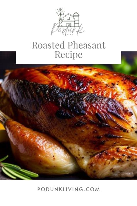 Have you tried to cook pheasant, but it turned out a little fowl? Try this simple roasted pheasant recipe, it's a wild game changer! You can make it with fresh herbs from your garden.... if you have the thyme. Instapot Pheasant Recipes, How To Cook Pheasant Recipes, Roasted Pheasant Recipes, Whole Pheasant Recipes, Wild Pheasant Recipes, Roasted Pheasant, Roadkill Cafe, How To Cook Pheasant, Pheasant Recipe