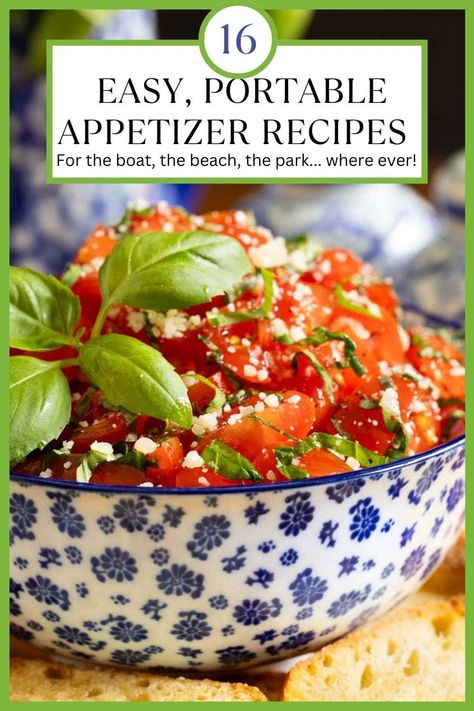 16 easy, delicious appetizer recipes that are packable and travel well. They're perfect for all your summer picnics and parties! via @cafesucrefarine Dips That Travel Well, Travel Friendly Appetizers, Portable Party Food, Appetizer Recipes That Travel Well, Easy Appetizers That Travel Well, Appetizer That Travels Well, Traveling Appetizers, Easy To Transport Appetizers, Food That Travels Well