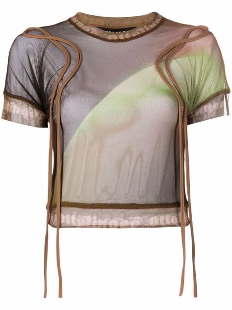 Abstract Top Outfit, Transparent Clothing, Digital Wardrobe, Top Street Style, Mesh Fashion, Clothing Pieces, Mesh T Shirt, Aesthetic Style, Korean Girl Fashion