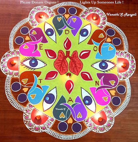 Rangoli On Organ Donation, Organ Donation Rangoli, Fantasy House Art, Rangoli Ideas, Boho Art Drawings, Organ Donation, Blood Donation, Fantasy House, Boho Art