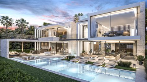 architects-arquitectos-dubai-luxury-villas-01 Luxury Villa Design, Dubai Houses, Mansion Designs, Mansion Floor Plan, Modern Villa Design, Architecture Construction, Casas The Sims 4, Modern Mansion, Modern Architecture House