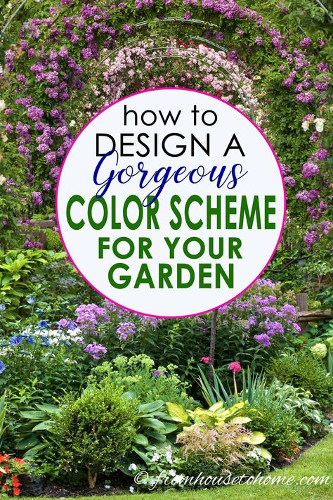 I love these ideas for creating gorgeous garden color schemes. I am updating my backyard landscaping and these tips made choosing the plants so much easier. #fromhousetohome #gardeningtips #gardencolorschemes #gardendesign #gardeningtips Beginners Landscaping, Backyard Garden Layout, Purple Garden, Front Landscaping, Blue Garden, Landscaping Tips, Landscaping Design, White Gardens, Garden Care