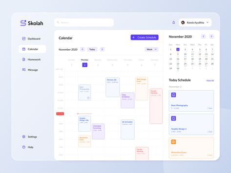 Class Calendar, Intranet Portal, Calendar Png, Ui Design Dashboard, App Design Layout, Web Dashboard, Ux App Design, User Centered Design, Book Cover Design Inspiration