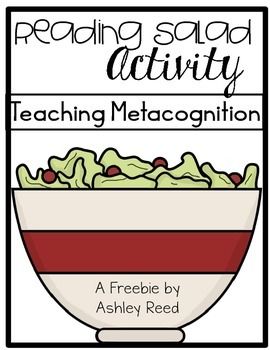 Metacognition with Reading Salad {FREEBIE} Metacognition Strategies, Teaching Metacognition, Reading Is Thinking, Education Tools, Reading Stations, Reading Comprehension Strategies, Third Grade Reading, Reading Specialist, 4th Grade Reading