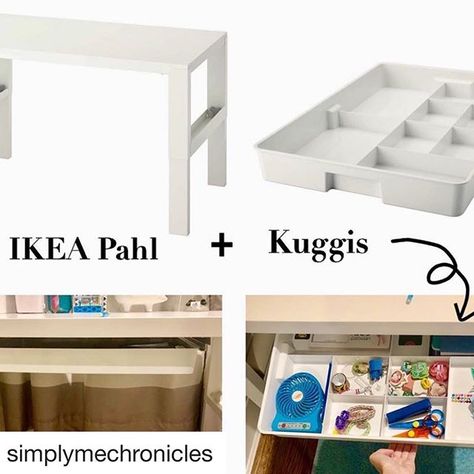 @simplymechronicles finally discovered a way to use the large Kuggis tray. She used a bracket found in the IKEA kitchen section and essentially built a drawer for her son’s Pahl desk. Super easy and effective. . . . #ikea #ikeahacks #ikeapåhl #ikeakuggis #ikeaideas #ikealovers #ikeahackers Escritorio Pahl Ikea, Bureau Pahl Ikea, Pahl Desk Ikea, Ikea Kuggis Storage Ideas, Ikea Pahl Desk Hack, Kuggis Ikea Storage Ideas, Ikea Pahl Desk, Pahl Desk, Pahl Ikea