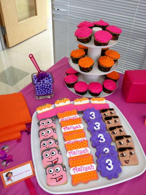 3rd party Dora The Explorer Birthday Party, Explorer Birthday Party, Birthday Blast, Happy 3rd Birthday, Dora The Explorer, Catch My Party, Birthday Party Ideas, 5th Birthday, Ideas Photo