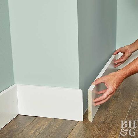 Craftsman Baseboard, How To Install Baseboards, Physical Connection, Modern Baseboards, Baseboard Styles, Craftsman Trim, Baseboard Trim, Baseboard Molding, House Trim