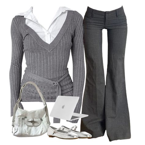 office cutie #emmiol #officeoutfit #fallfashion #fashion #ootd Sixth Form Outfits, Silver Handbag, Stay Productive, Office Outfits Women, Flared Trousers, Casual Work Outfit, Fall Outfits For Work, Winter Outfits For Work, Fashion Mistakes