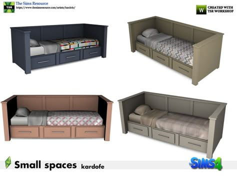 Sofa bed, with drawers at the bottom, in four different options  Found in TSR Category 'Sims 4 Beds' Sims 4 Cc Furniture Daybed, Sims 4 Cc Sims Resource Beds, Sims 4 Cc Double Bed Mattress, The Sims Resource Sims 4 Furniture Bedroom, Sims 4 Tiny Living House, Sims4 Furniture Cc Bed, Sims 4 Cc Bed Covers, Sims 4 Cc Sims Resource Furniture, The Sims 4 Cc Furniture Ikea