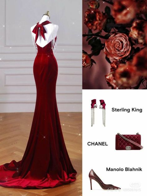 Winter Outfit Woman, Prom Dresses Trendy, Formal Red Dress, Christmas Gown, Seni Dan Kraf, Gowns Dresses Elegant, Stunning Prom Dresses, Aesthetic Dress, Fancy Dresses Long