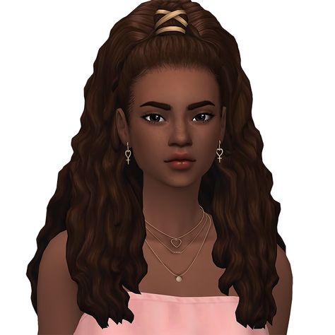 Downloads Kimberly Hair, Rachel Hair, Amber Hair, Curly Hair Ponytail, Paris Hair, Maxis Match Cc, Pelo Sims, Sims 4 Characters, Sims 4 Mm