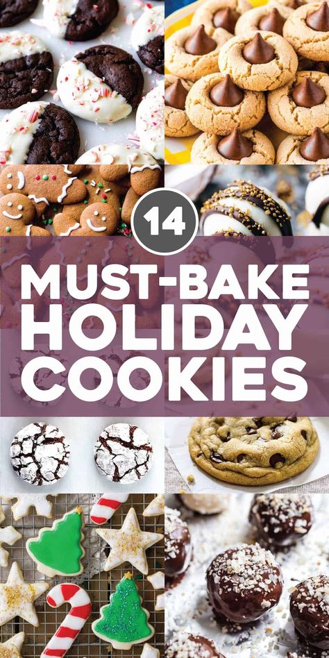 14 Must-Bake Holiday Cookie Recipes #baking #cookies #holidays #holidaycookies #christmascookies | pinchofyum.com Yummy Holiday Treats, Baked Holiday Treats, Christmas Baking Exchange, Tasty Christmas Cookies, Favorite Christmas Treats, Baked Good For Christmas Gifts, Christmas Bake Exchange Ideas, Xmas Goodies Holiday Treats, Best Holiday Treats