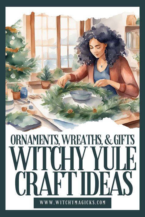 Article to help you explore creative witchy Yule craft ideas, including ornaments, wreaths, and magical gifts to celebrate the winter season. Yule Presents Diy Gifts, Yule Tree Decorations Ornaments Ideas, Winter Solstice Ornaments Diy, Witchy Yule Gifts, Winter Solstice Decorations Diy, Pagan Yule Decorations Winter Solstice, Yule Activities Pagan, Yule Ornaments Pagan Diy, Yule Decor Ideas