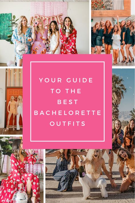 Bachelorette Clothing Themes, Bachelorette Outfit Ideas Bridesmaid, Bachelorette Coordinating Outfits, Bachelorette Party Group Outfits, Matching Bachelorette Outfits, Bachlorette Themes Outfits, Bachelorette Matching Outfits, Bachelorette Night Out Outfit Themes, Bachelorette Party Outfits Group