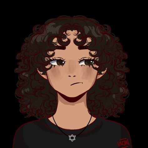 Anime Curly Hair, Drawing Ideas Easy Doodles, Curly Hair Cartoon, Curly Hair Drawing, Drawing Ideas Easy, Easy Doodles, Curly Girl Hairstyles, Black Cartoon, Mini Drawings