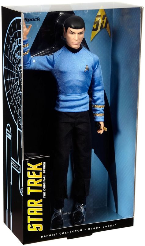 Star Trek 50th Anniversary Barbie Dolls Feature Kirk, Spock & Uhura -  #barbie #dolls #kirk #spock #startrek #toys Star Trek Toys, 60s Tv Shows, Barbie Star, Star Trek Merchandise, Star Trek Collectibles, New Star Trek, Star Treck, Mr Spock, Star Trek Funny