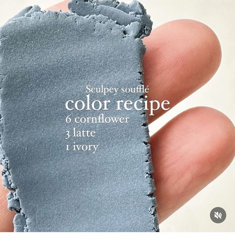 Sculpey Clay Color Recipes, Colour Recipe, Jewelry Texture, Color Mixing Chart Acrylic, Clay Recipes, Color Recipe, Polymer Clay Recipe, Color Design Inspiration, Blue Clay