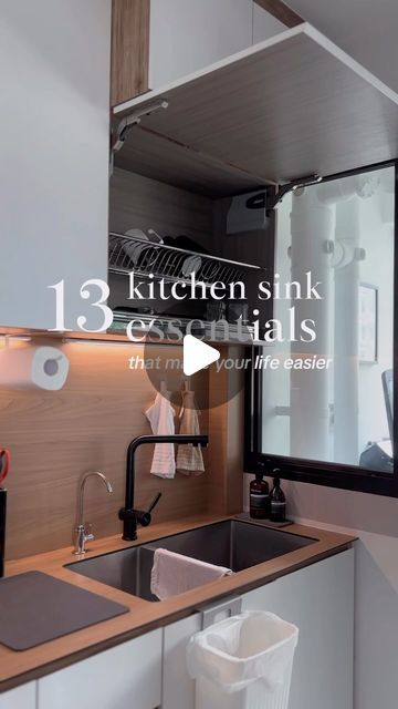 D & MQ’s home & life on Instagram: "Here’s our updated list of kitchen sink essentials and the workflow around it✨ It currently works best for us and most of these are affordable finds! Comment ‘sink essentials’ and I will send the product links directly to your inbox 📥 Our favourites in the lists are the sink netting, which is life changing because it makes discarding food waste so much easier, and the motion sensor lights because we did not install under cabinet lights hence it can get pretty dim at night! These items are lifesavers 👍🏻  Hope this has been helpful to you! ✨ #sghome #sghomes #resalehdb #sgdecor #homedecor #firsthome #sgrenovation #resalehomes #renovationsg #4roomflat #hdbresaleflat #hdbhomes #hdbrenovation #homerenovation #hdb4room #hdbdesign #resalehdb #sginterior #sg Installing Under Cabinet Lighting, Kitchen Under Cabinet Lighting, Cabinet Lights, Sensor Lights, Motion Sensor Lights, Under Cabinet Lighting, Under Cabinet, Cabinet Lighting, Motion Sensor