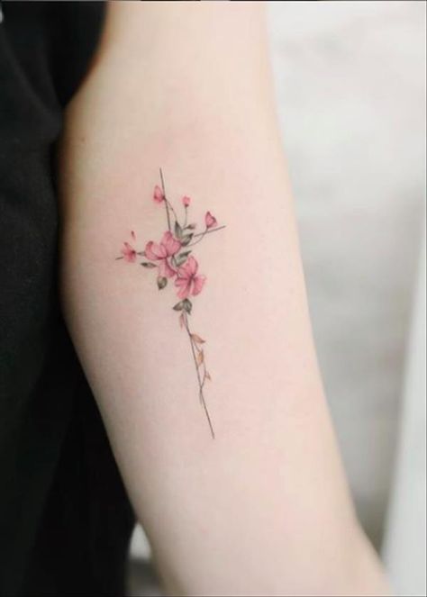 Tiny Lilly Tattoo, Floral Memorial Tattoo, Lily Tattoo Small Wrist, Dainty Flower Tattoos Lily, Stargazer Lily Fine Line Tattoo, Lily Ankle Tattoo For Women, Wildflower Tattoo, Tattoo Shows, Lily Tattoo