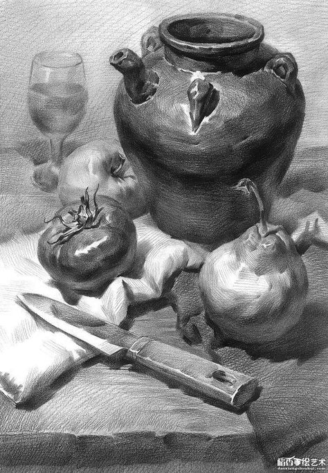 Still Life Pencil Shading, Still Life Sketch, Academic Drawing, Pencil Sketch Drawing, Nature Sketch, Charcoal Sketch, Object Drawing, Still Life Drawing, Pencil Art Drawings