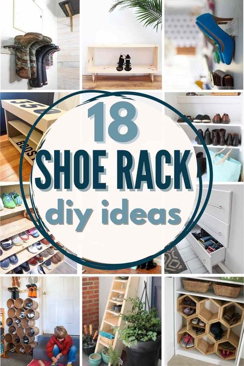 Dyi Shoe Rack, Shoe Rack Hacks, Homemade Shoe Rack, Build A Shoe Rack, Shoe Shelf Diy, Diy Shoe Rack Ideas, Organizing Inspiration, Wall Shoe Rack, Shoe Rack For Small Spaces