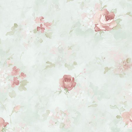 Morning Dew Wallpaper, Pink Wallpaper Edgy, Shabby Cottage Style, Watercolor Floral Wallpaper, Background Retro, Wallpaper Homescreen, Spring Garden Flowers, Illustration Wallpaper, Wallpaper Retro, 4 Wallpaper