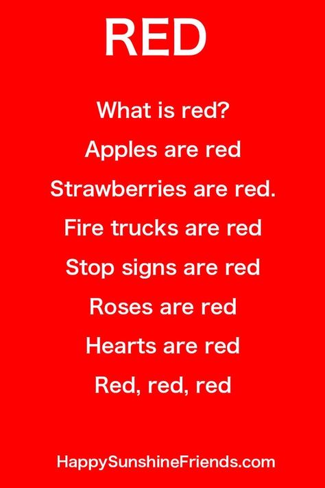 Red Colour Activities For Toddlers, Color Red Activity For Preschool, The Color Red Activities For Toddlers, Red Colour Activity For Preschool, Red Activities For Preschool, Color Red Activities For Preschool, Color Songs Preschool, Color Red Activities, Red Poem