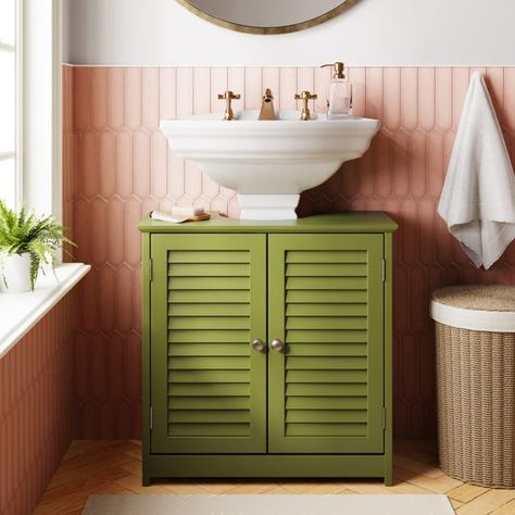 Pedestal Sink Bathroom Storage, Under Pedestal Sink Storage, Small Bathroom Sink Cabinet, Pedestal Sink Storage, Under Sink Unit, Utility Bathroom, Pedestal Sink Bathroom, Bathroom Sink Storage, Cleaning Supplies Organization