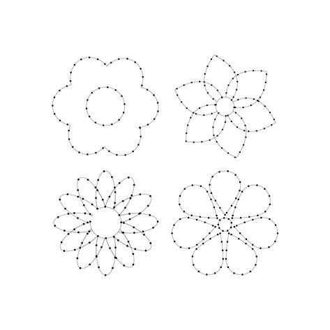 Printable String Art Templates Flower String Art Template, Tin Punch Patterns Printable, String Art For Kids, Star Wars Party Printables, Printable Flower Pattern, String Art Patterns Templates, String Art Patterns Free, String Art Template, Art Kindergarten