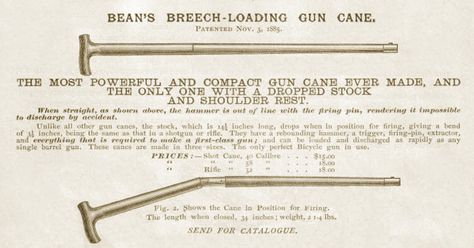 Bean's Gun Cane 1885 Cane Aesthetic, Arms Race, Walking Sticks And Canes, Canes & Walking Sticks, Walking Canes, Space Science, Try Not To Laugh, Walking Sticks, Horror Stories