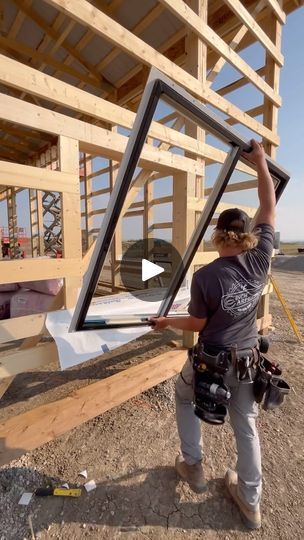 69K views · 16K reactions | Window installation from framing to finish! 🤠 

@dustylumberco @ab_buildings 

#CinchCarpentry #QualityOverQuantity #PostFrame #PoleShed #Windows #Flashing #TrimWork #BlueSkin #Tyvek #Framing #Carpentry #Carpenter #PostFrameBuildings #FarmBuilding #WorkShop #WoodShop #WoodWorker #Wood #Builder #Contractor #SubContractor #Construction #Equipment #Alberta | Cinch Carpentry | Syn Cole · Drift Installing A Window, Window Construction, Post Frame Building, Wood Bar Cart, Shop Buildings, Trim Work, Farm Buildings, Window Installation, Construction Equipment