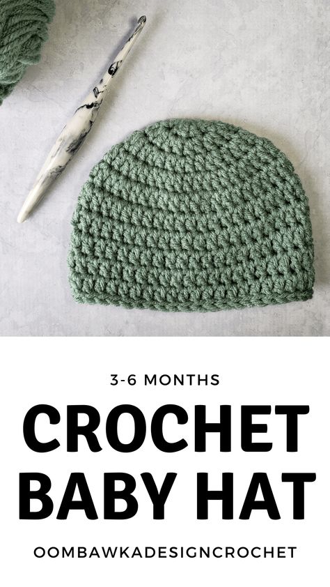 This easy crochet hat pattern includes free written instructions and a full video tutorial to show you step-by-step how to crochet a 3-6 months size baby hat. All you need to make this easy double crochet hat is Medium Weight Yarn [4] and a 5.50 mm (I) crochet hook. #furlsinf621 Baby Beanie Crochet Pattern, Crochet Baby Hat Pattern, Easy Crochet Baby Hat, Crochet Baby Hats Free Pattern, Crochet Baby Cap, Baby Hat Free Pattern, Handmade Presents, Baby Hat Pattern, Easy Crochet Hat Patterns