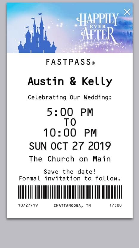 Vintage Disney Wedding, Disney Wedding Invitations, Disney Fast Pass, Save The Date Ideas, Disney Inspired Wedding, Disney Wedding Theme, Fast Pass, Fairy Wedding, Date Ideas