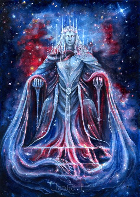 Eru Iluvatar by jankolas on DeviantArt Eru Iluvatar, Middle Earth Books, Tolkien Hobbit, Middle Earth Art, Tolkien Art, Oak And Fort, Mythology Art, Jrr Tolkien, Gods And Goddesses