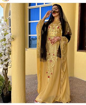 SALE New Moroccan Dubai Kaftans Farasha Abaya Dress Very Fancy Long Gown MS 563  | eBay Arab Outfit, Farasha Abaya, Arabian Clothing, African Kaftan, Hijab Wedding Dress, Moroccan Kaftan, African Traditional Dresses, Abaya Dress, Hijab Dress