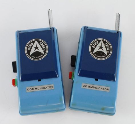 Lot: 153 An original pair of Mego Corp. Star Trek Communicator Walkie Talkies, dated 1974. Star Trek Communicator, Star Trek Toys, Walkie Talkies, Batman Comic Art, Batman Comics, Walkie Talkie, Antique Collection, Star Trek, Childhood Memories